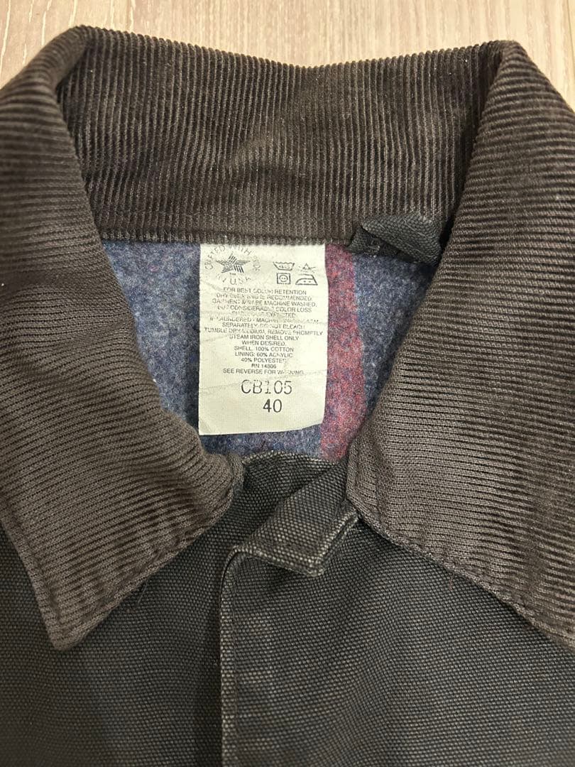 カーハート 90s 星タグ チョアコート 40 USA製 ブラック CB105