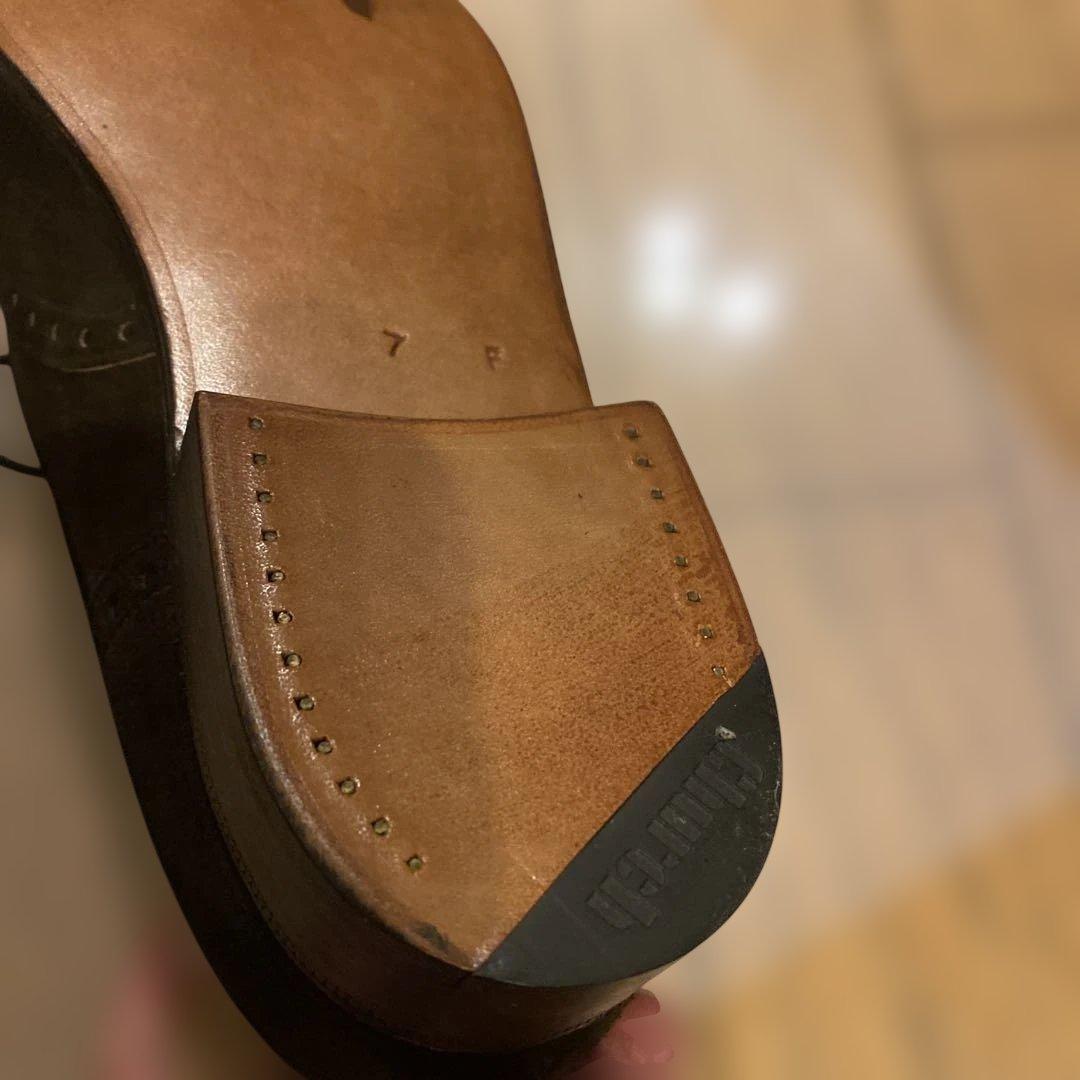 Church’s　ダークブラウン スエード ウィングチップ ドレスシューズ