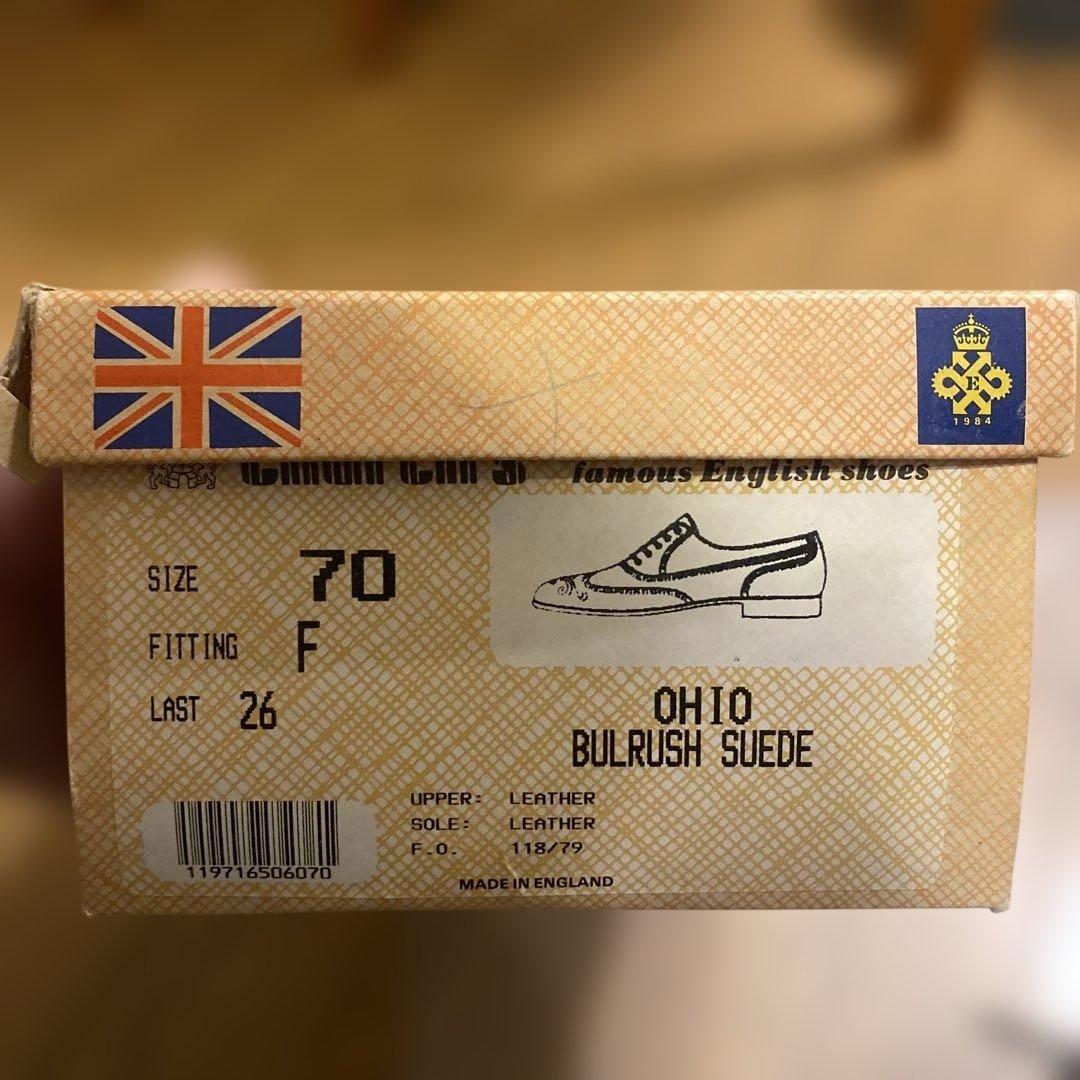 Church’s　ダークブラウン スエード ウィングチップ ドレスシューズ