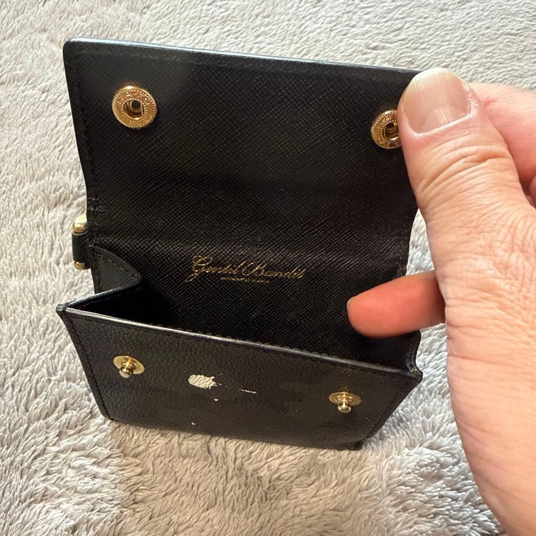 GENTIL BANDIT ブラックカモ 二つ折り財布 ゴールド金具