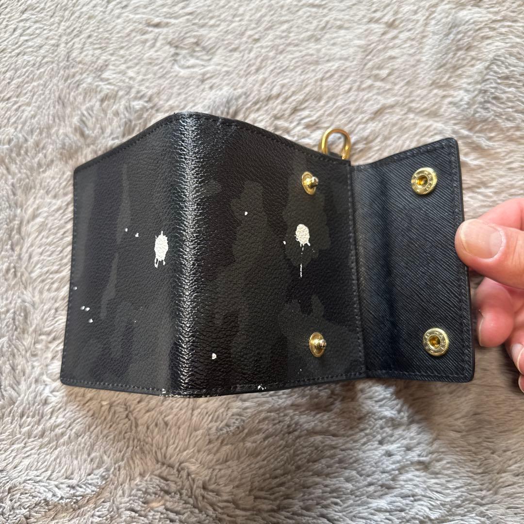 GENTIL BANDIT ブラックカモ 二つ折り財布 ゴールド金具