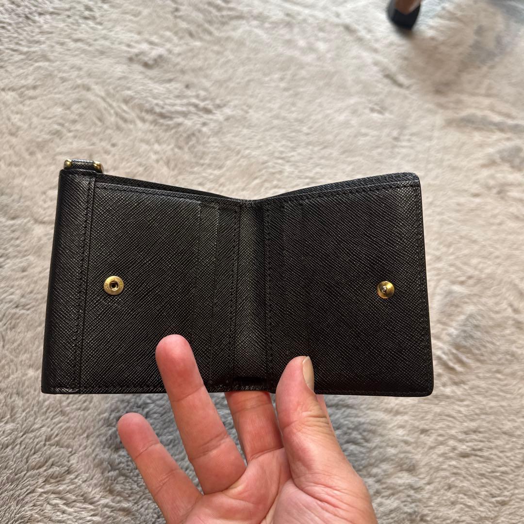 GENTIL BANDIT ブラックカモ 二つ折り財布 ゴールド金具