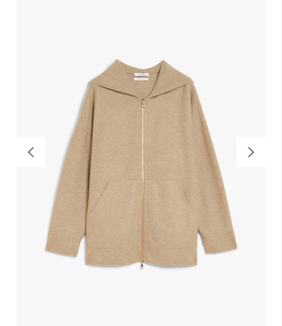 ク*ラ様 マックスマーラフード　ウールカシミヤオーバーサイズフーディー