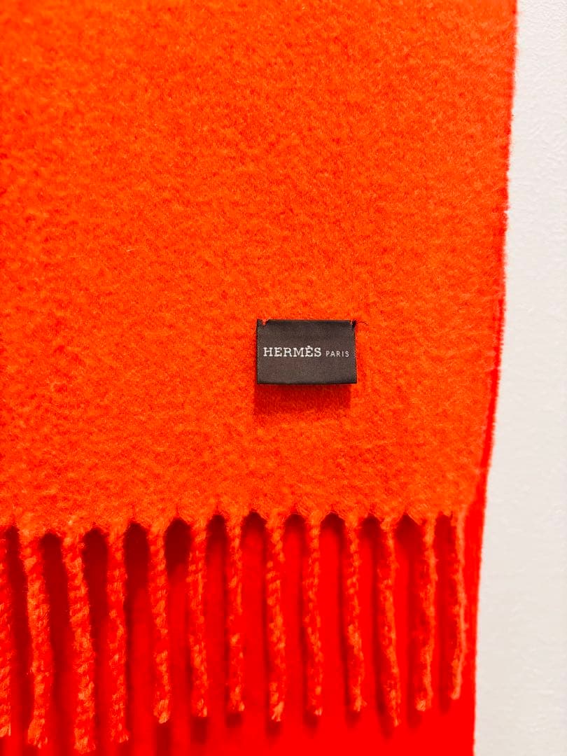 エルメス　カシミヤマフラー　カシミヤ100%