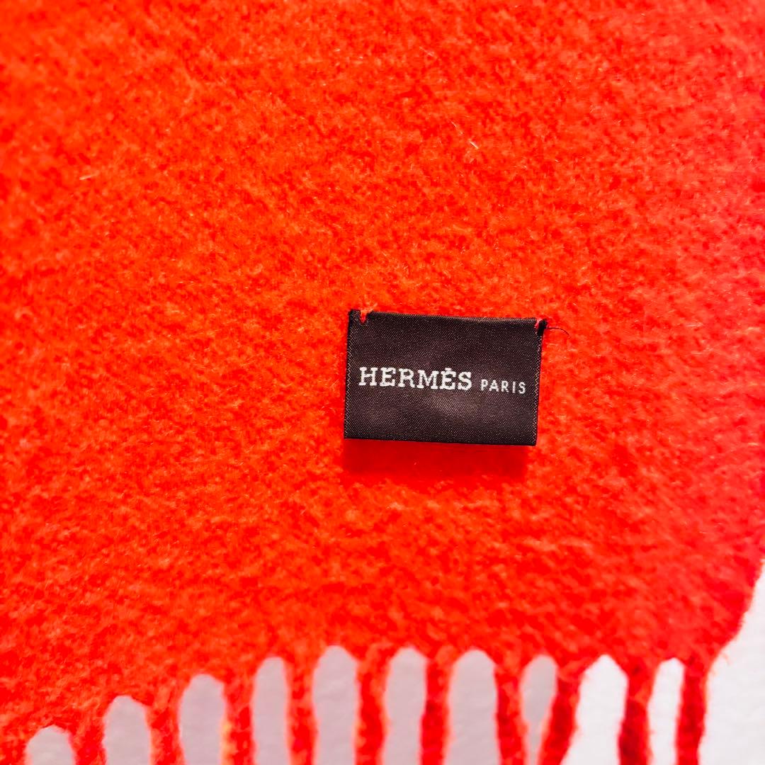 エルメス　カシミヤマフラー　カシミヤ100%