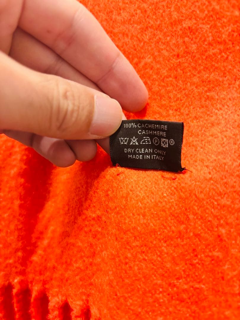 エルメス　カシミヤマフラー　カシミヤ100%