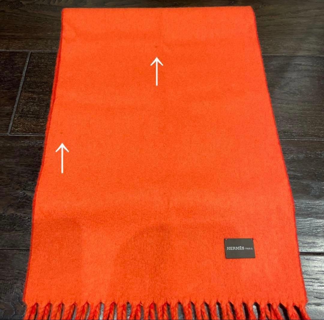 エルメス　カシミヤマフラー　カシミヤ100%