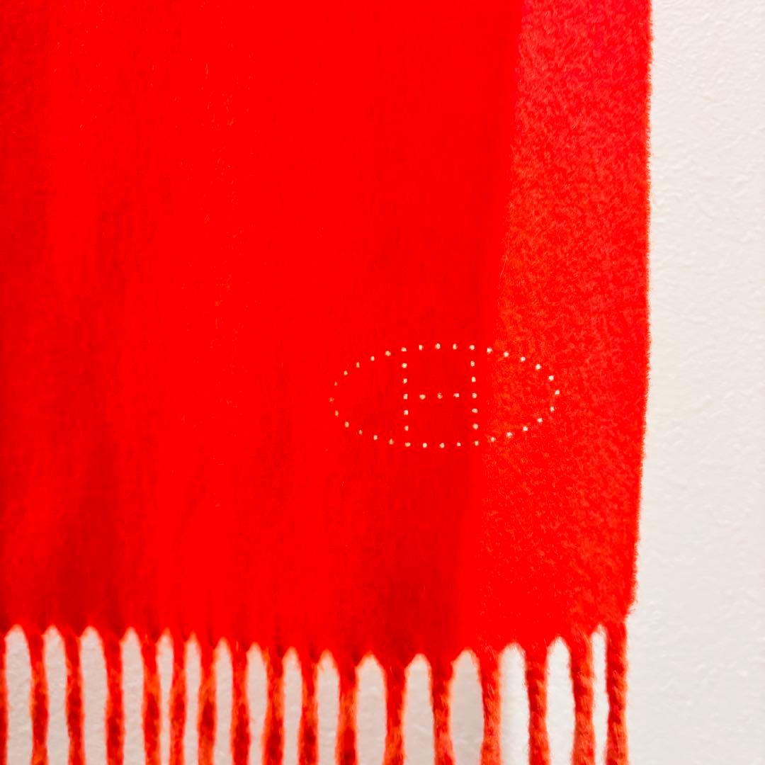 エルメス　カシミヤマフラー　カシミヤ100%