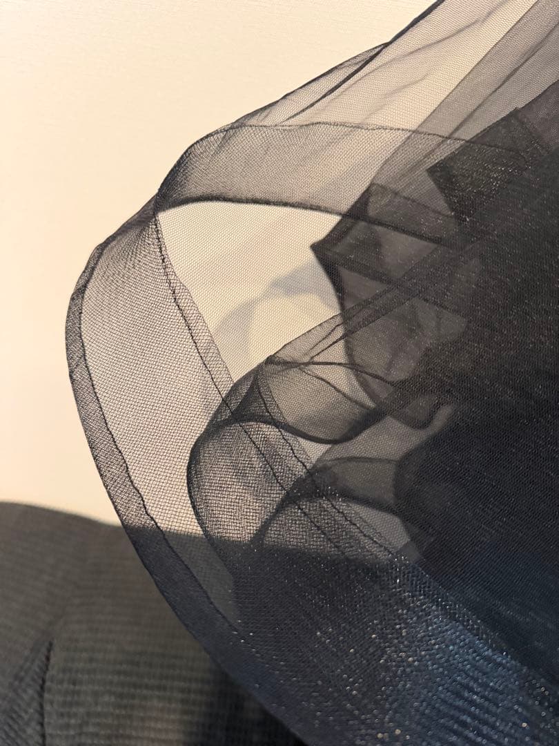 タグ付き エレガント ブラックチュールドレス タグ付き グローブ付き