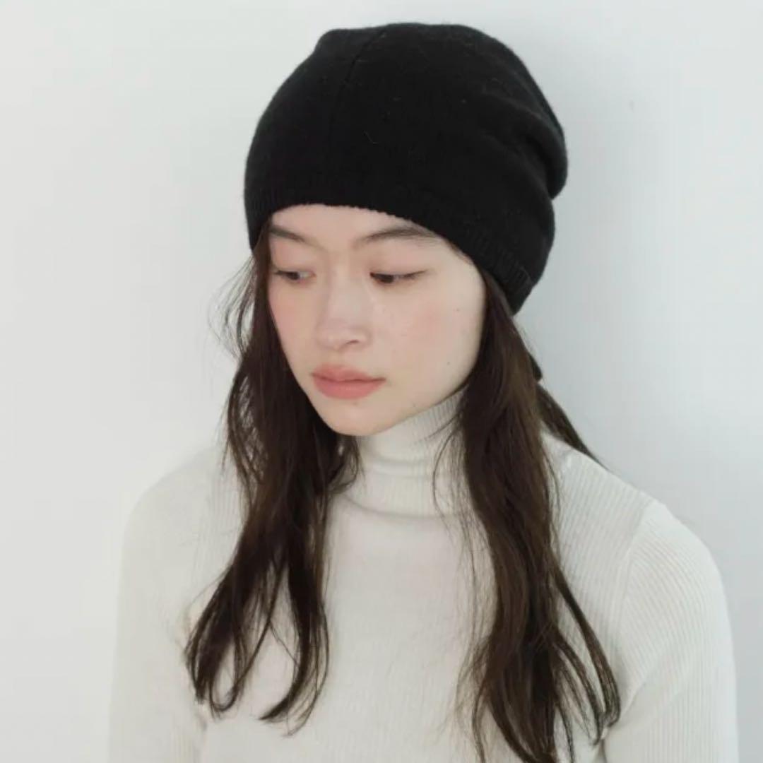 帽子 Backtail Knit Beanie black/ROSARYMOON