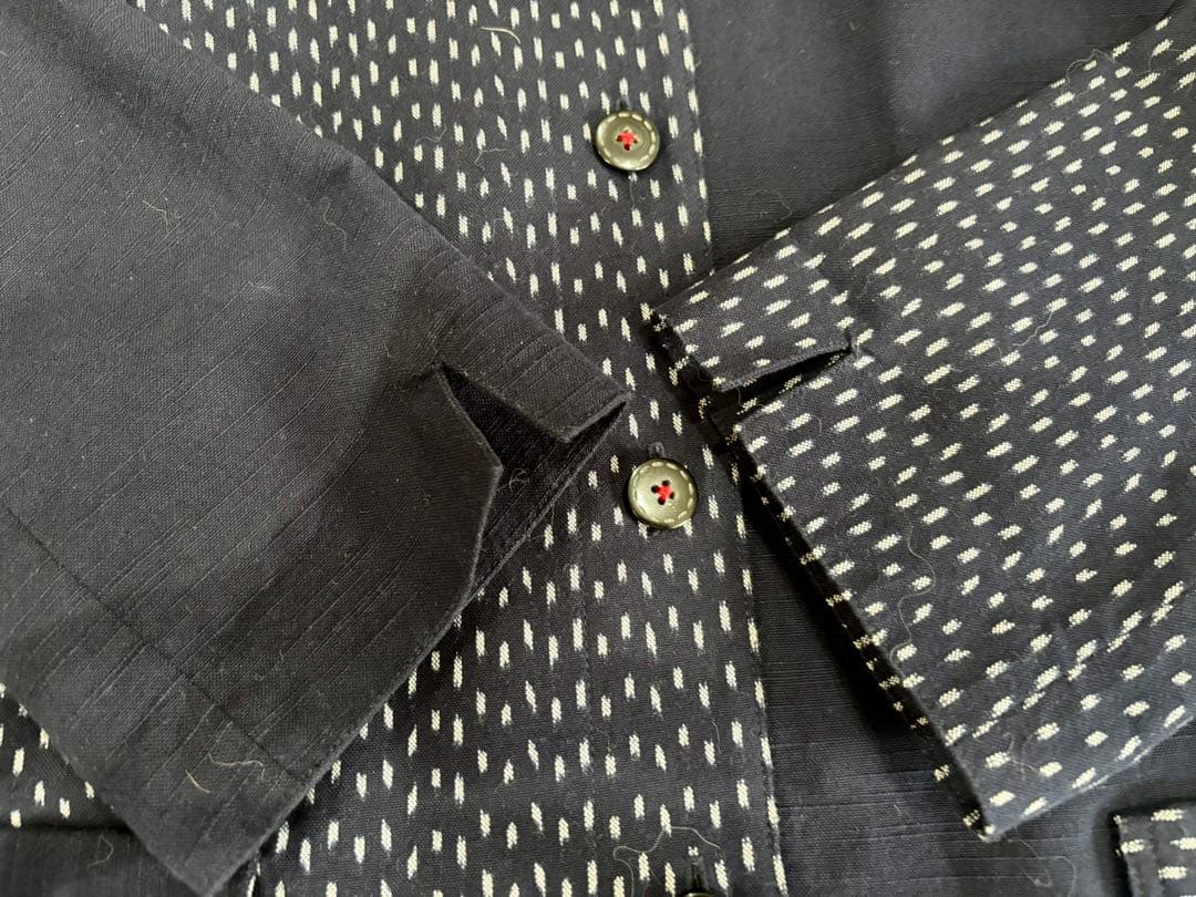 久留米絣 風ののおくりもの ネイビー ロングコート