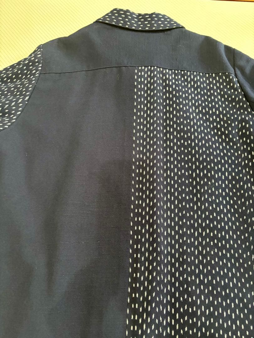 久留米絣 風ののおくりもの ネイビー ロングコート