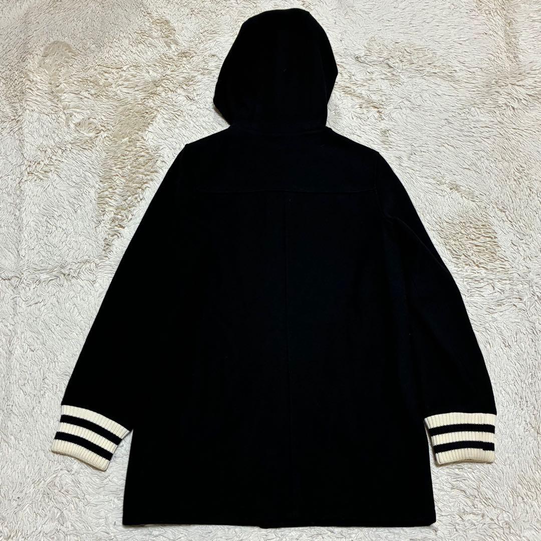 クレージュ21 スタジャン ウール100% フードジャケット　ロングコート