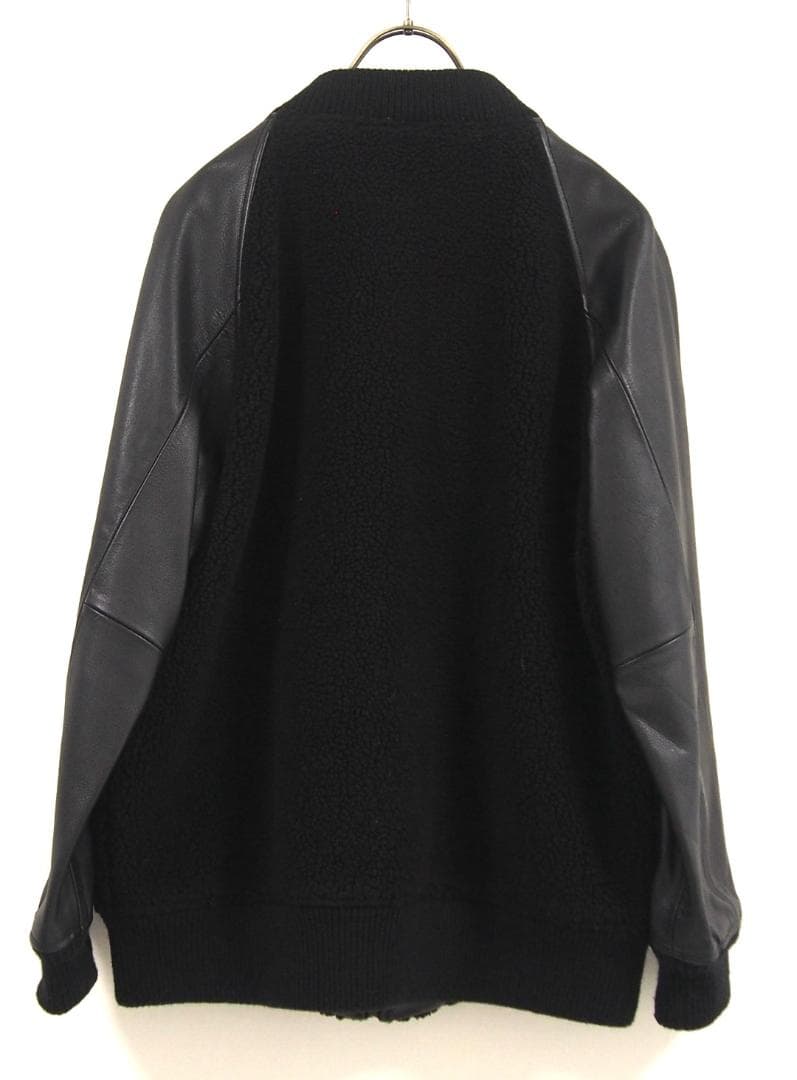 未使用に近い美品！EN ROUTE ボアレザースタジャン　ブルゾン ブラック