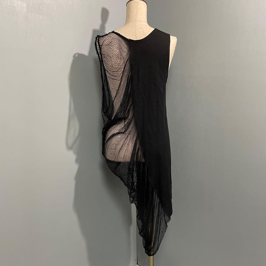 美品◆LIMI feuリミフゥ◆ノースリーブメッシュワンピース