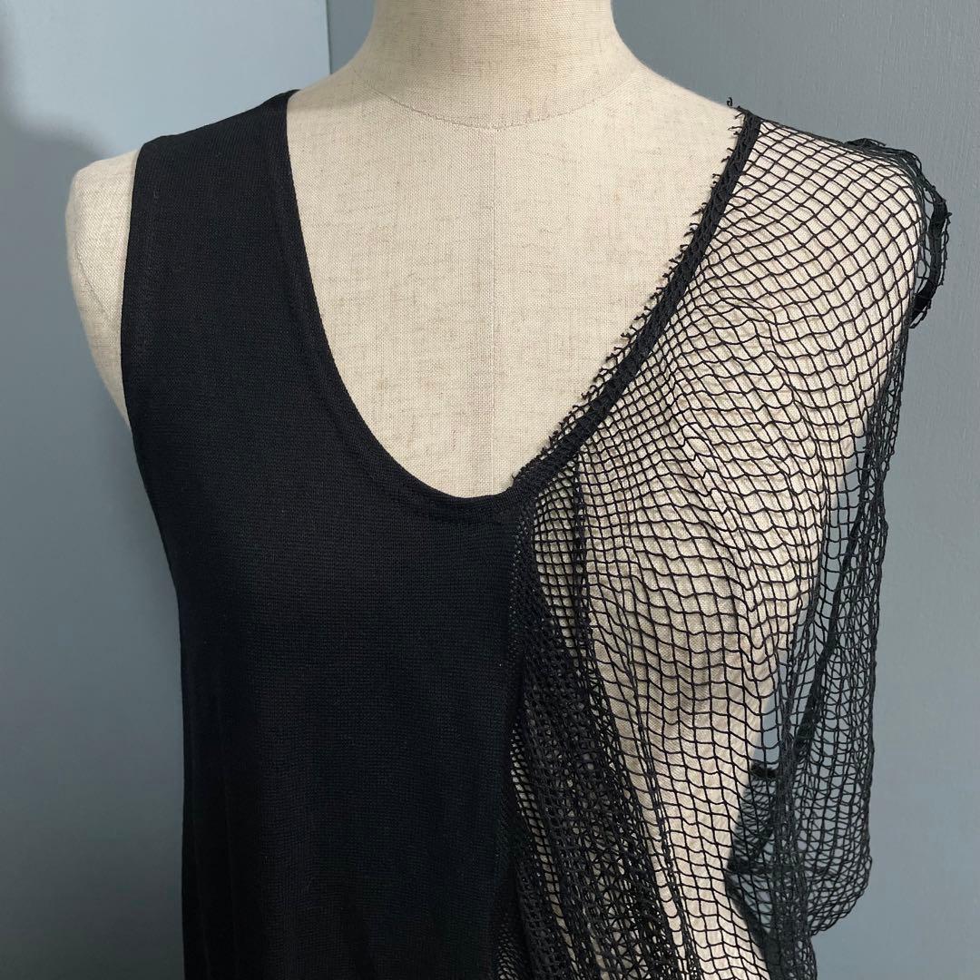 美品◆LIMI feuリミフゥ◆ノースリーブメッシュワンピース