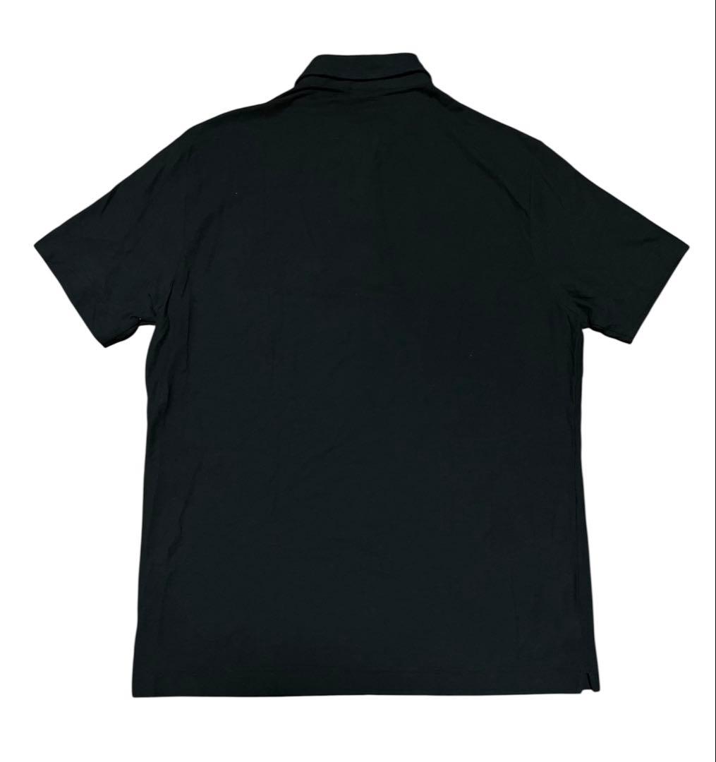 【送料無料】ZANONEザノーネのアイスコットンポロシャツ　黒　ブラック　48