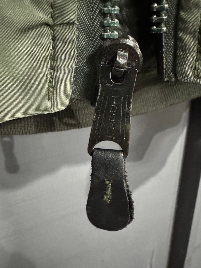 支給品　実物　MA-1フライトジャケット オリーブ色　IDEAL USA