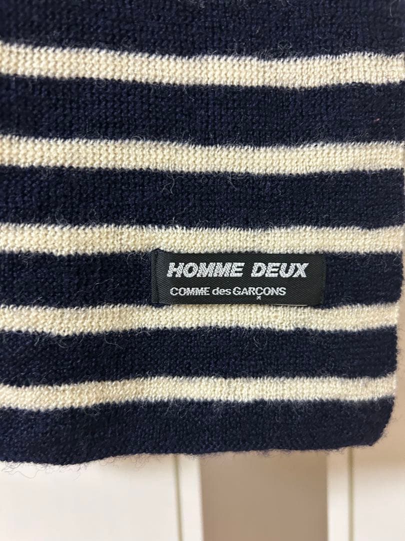 コムデギャルソン　HOMME DEUX ボーダーマフラー