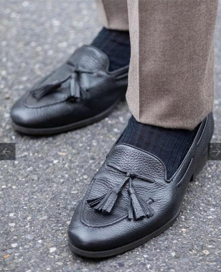 FERRANTE/CILENTO シボ革タッセルローファー8.5サイズ