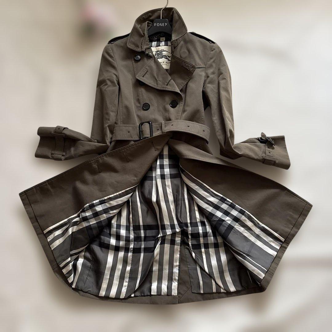 バーバリーロンドン　トレンチコート　ダブル　メガチェック　チェック イギリス製