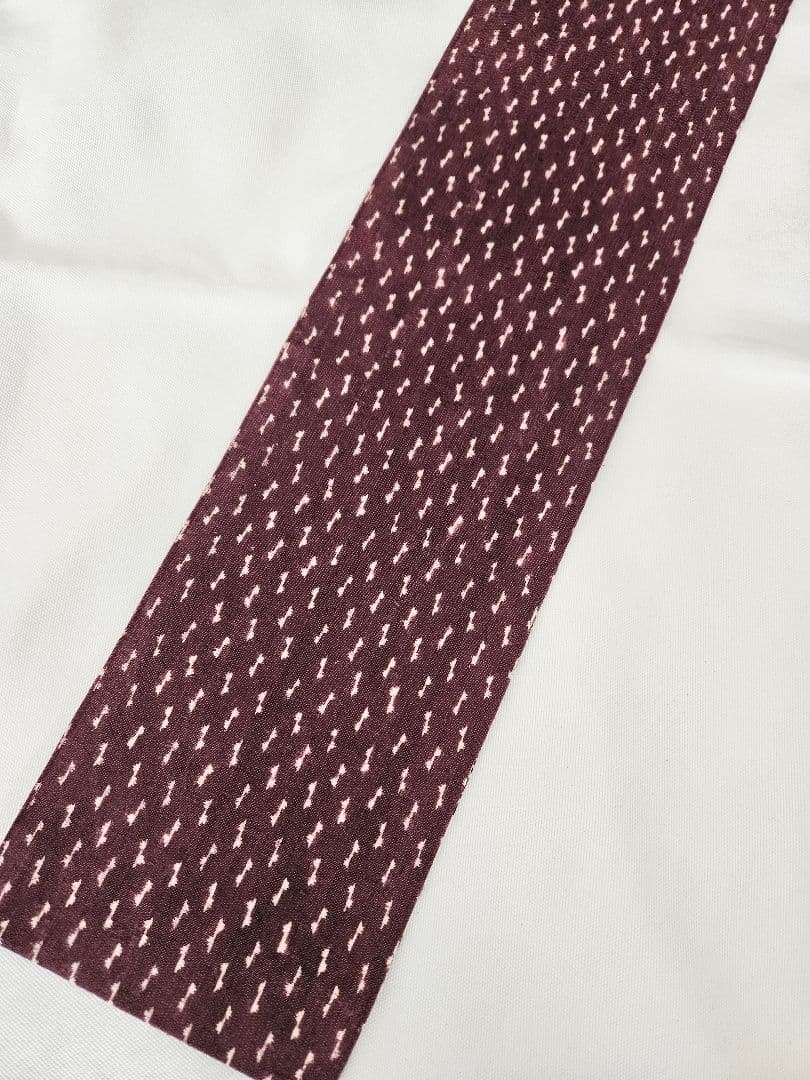 【arigato】三橋工房　半幅帯　型染め　菊柄