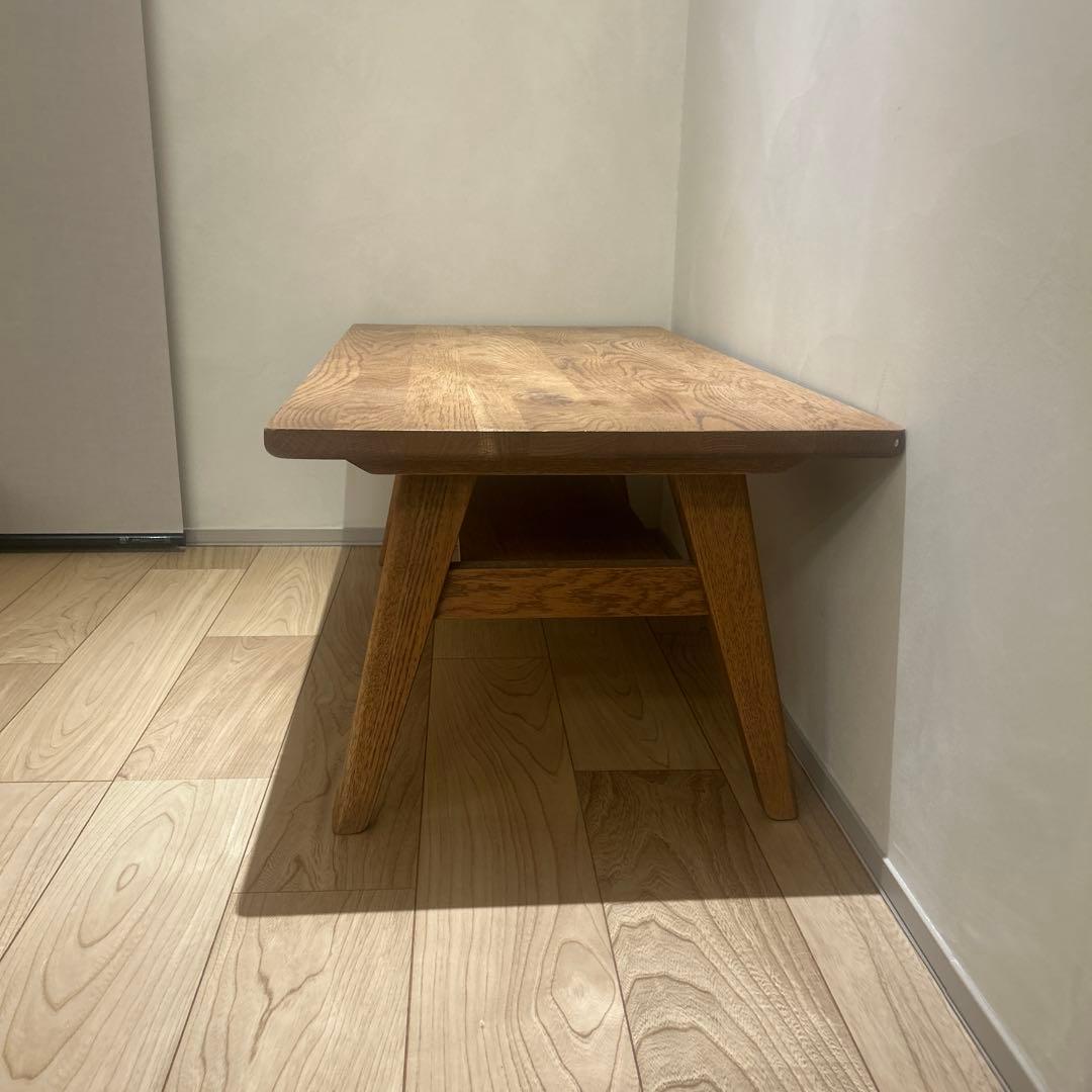 美品　【unico】ADDAY ローテーブル W1000（オーク材）