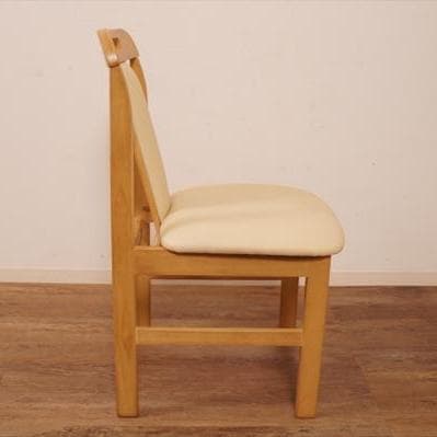 フォロー割【あーみ新品】合皮張り ダイニングチェア 2脚セット