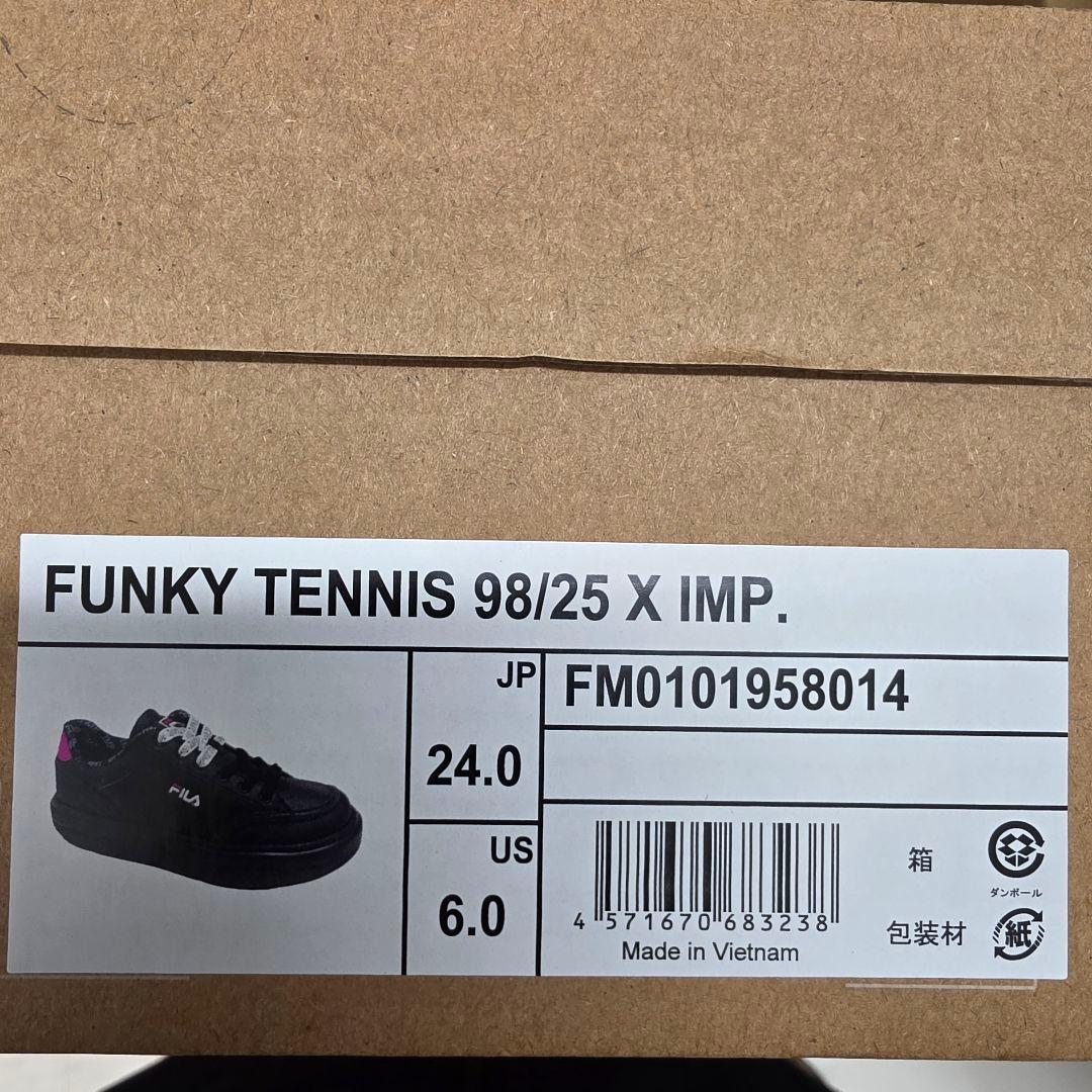 FILA×IMP.コラボ スニーカー　ブラック　24cm