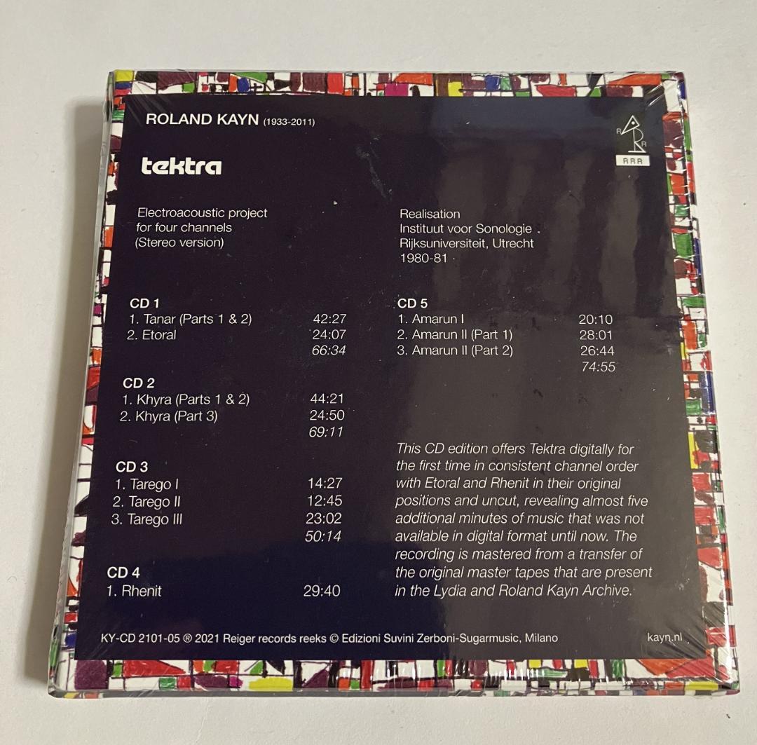 Roland Kayn/Tektra 5CD BOX 未開封