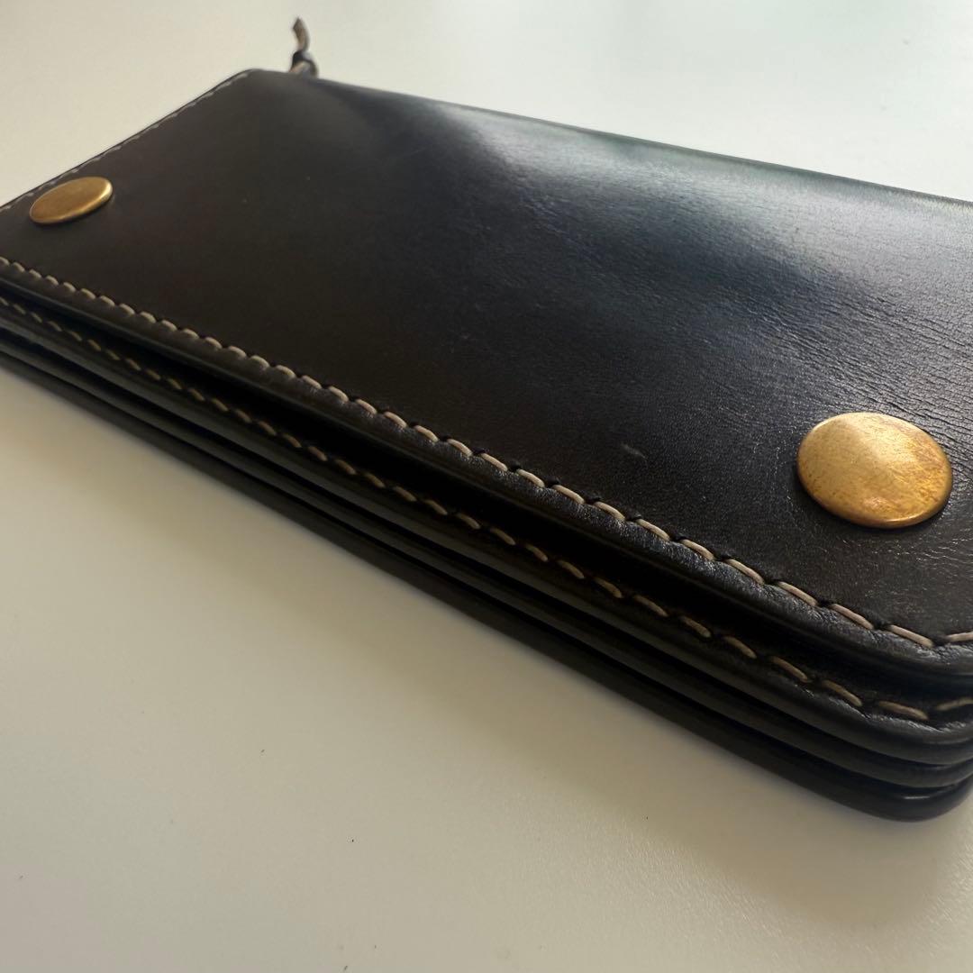 トラッカーウォレット　(ブラック) ハンドメイド タロンジッパー
