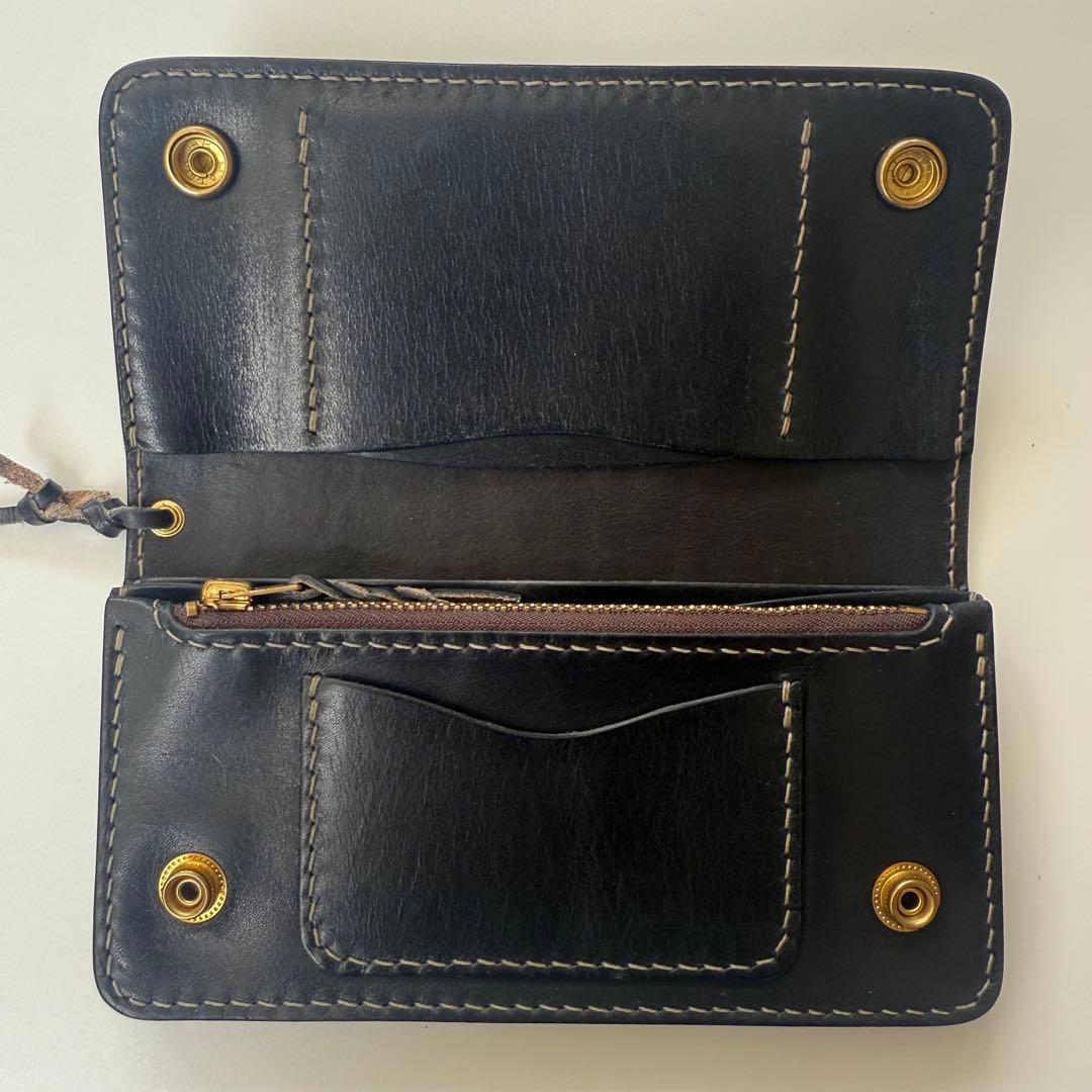 トラッカーウォレット　(ブラック) ハンドメイド タロンジッパー