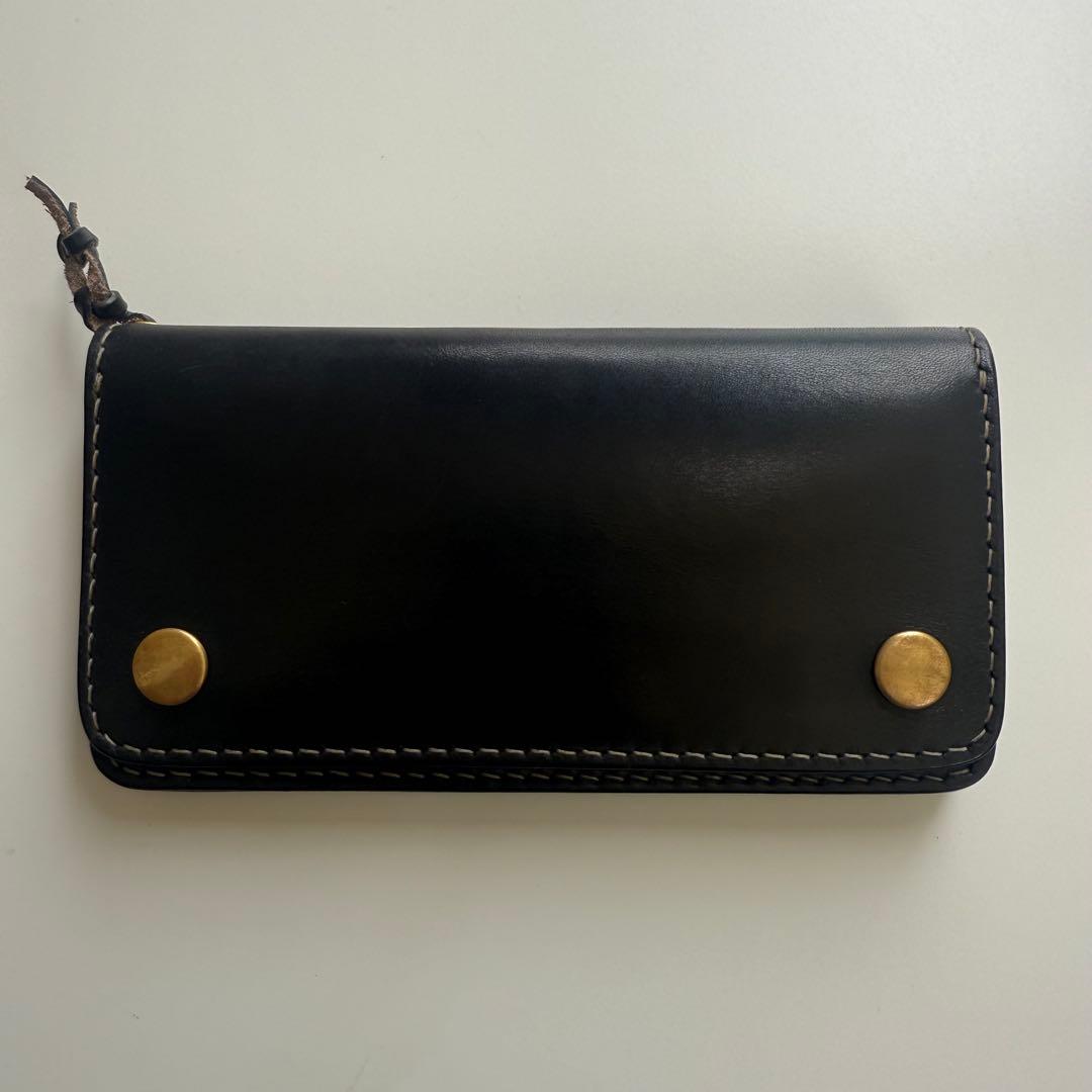 トラッカーウォレット　(ブラック) ハンドメイド タロンジッパー
