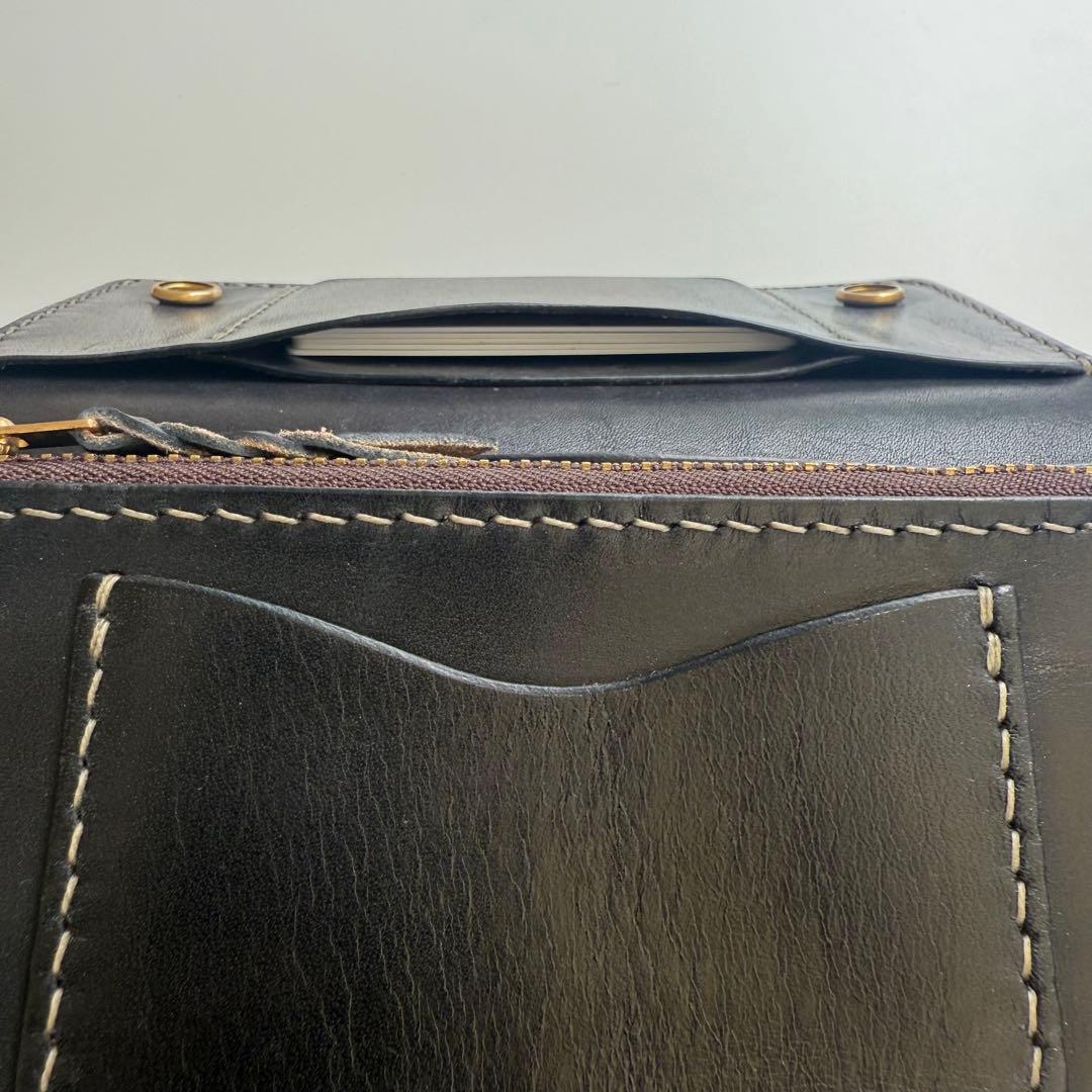 トラッカーウォレット　(ブラック) ハンドメイド タロンジッパー