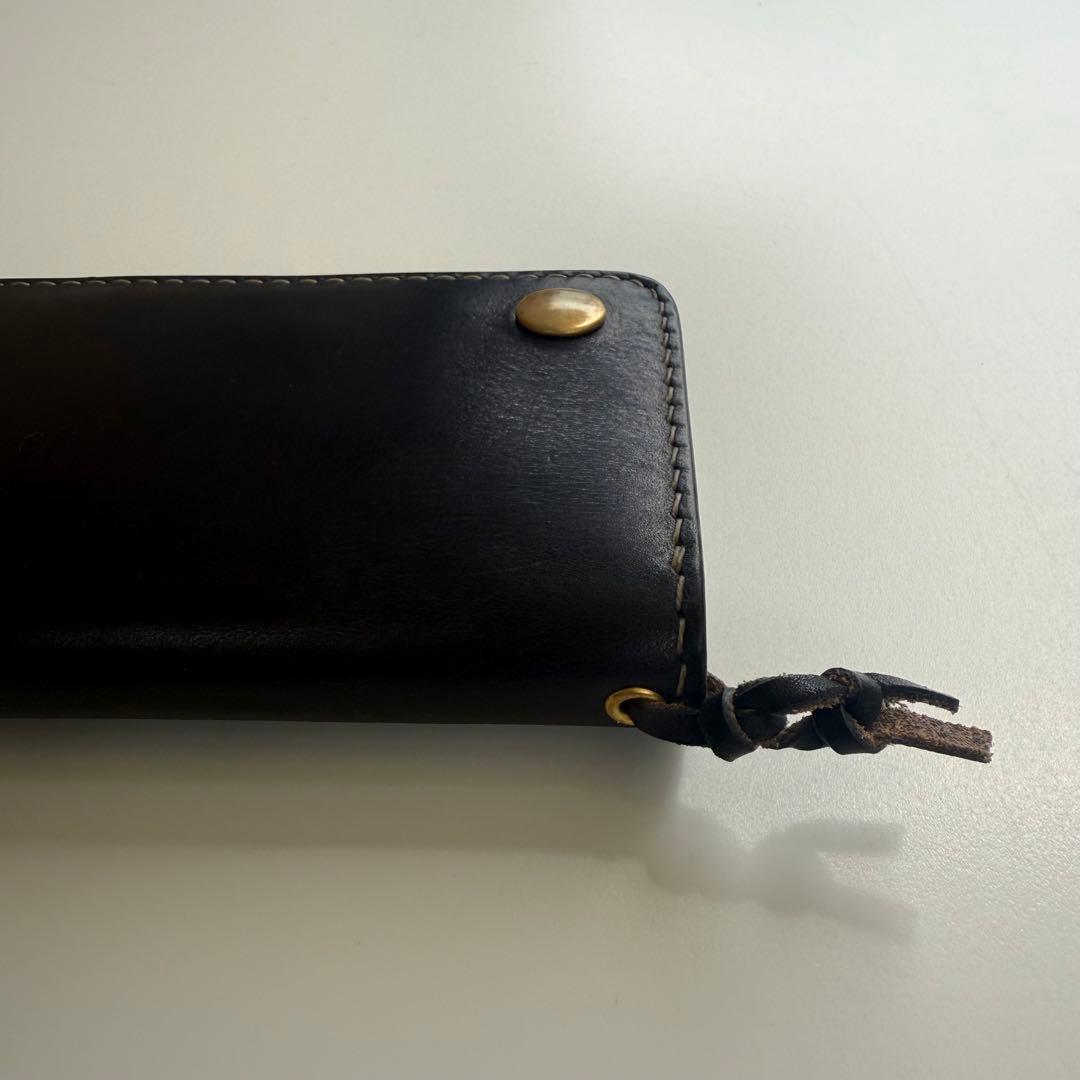 トラッカーウォレット　(ブラック) ハンドメイド タロンジッパー