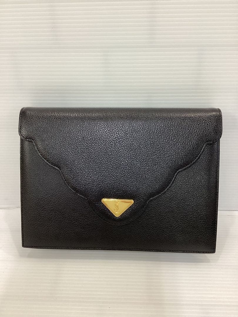 最終値下5.16◎S512P◎イヴサンローラン◎クラッチバッグ◎黒◎日本製