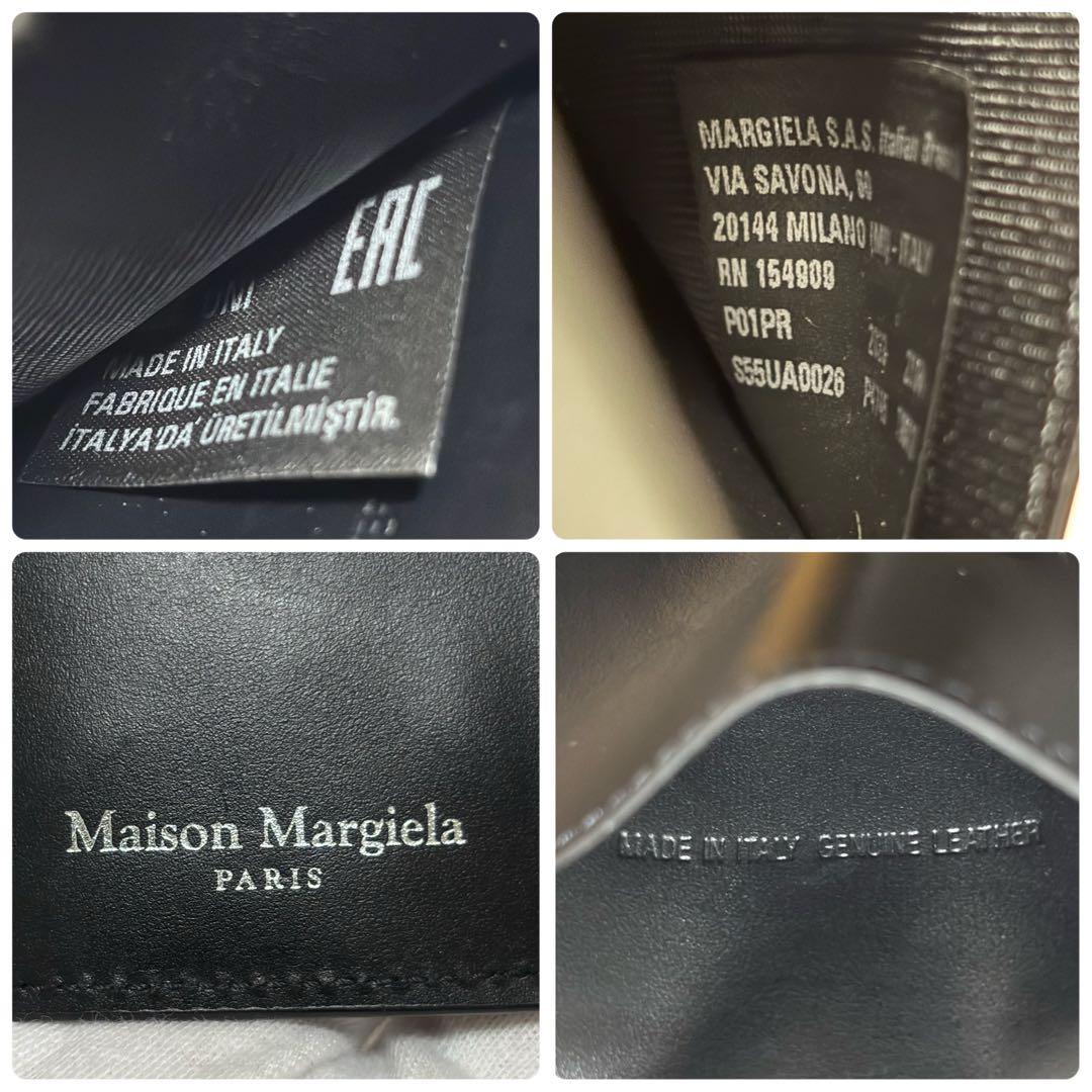 543✨美品✨メゾンマルジェラ 6連キーケース 4ステッチ レザー ブラック 黒