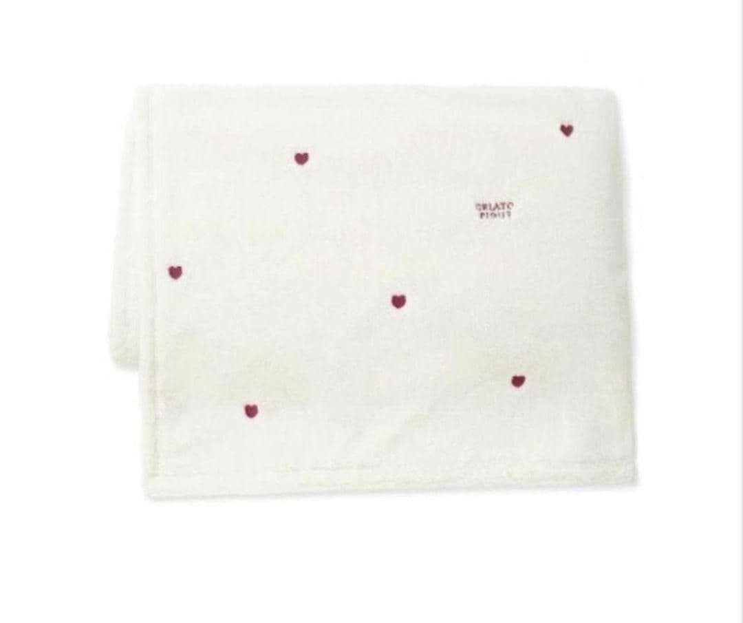 ジェラートピケ ハート柄毛布