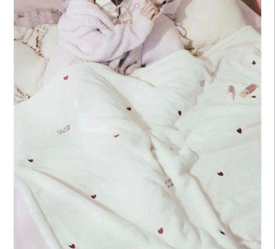 ジェラートピケ ハート柄毛布