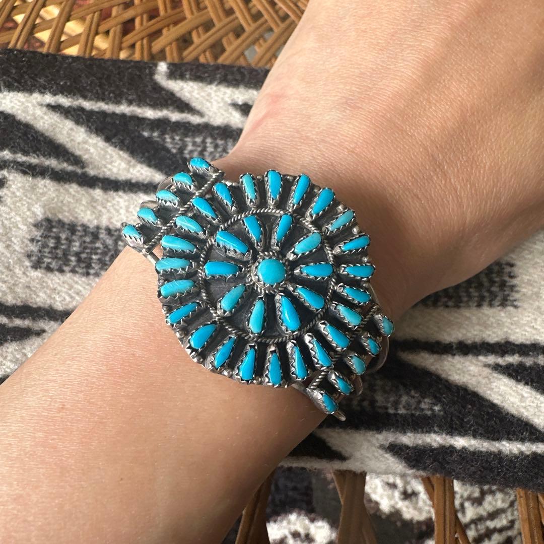 インディアンジュエリー Navajo ナバホ族 シルバーターコイズバングル