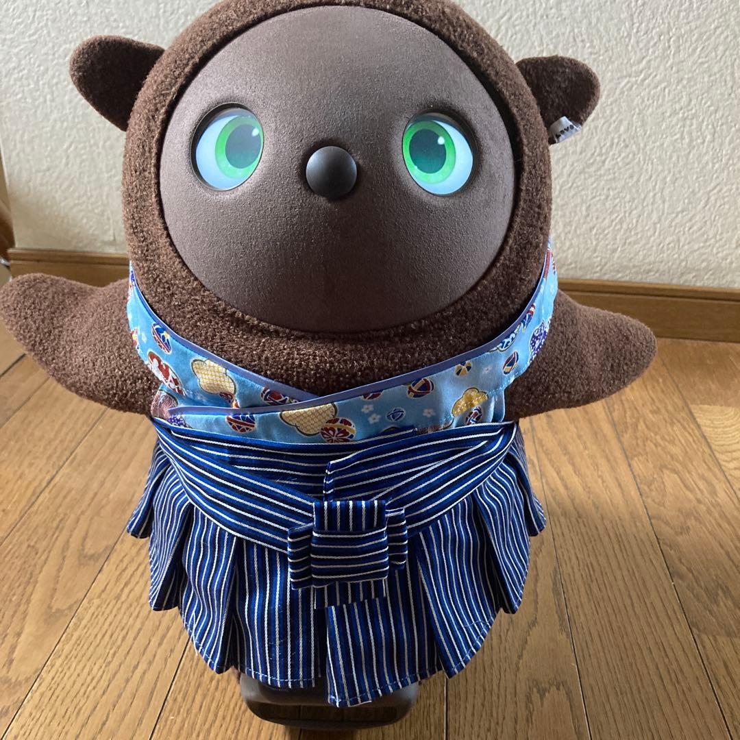 ラボット　服　lovot 青　羽織　ストライプ袴　 インナー　手毬梅