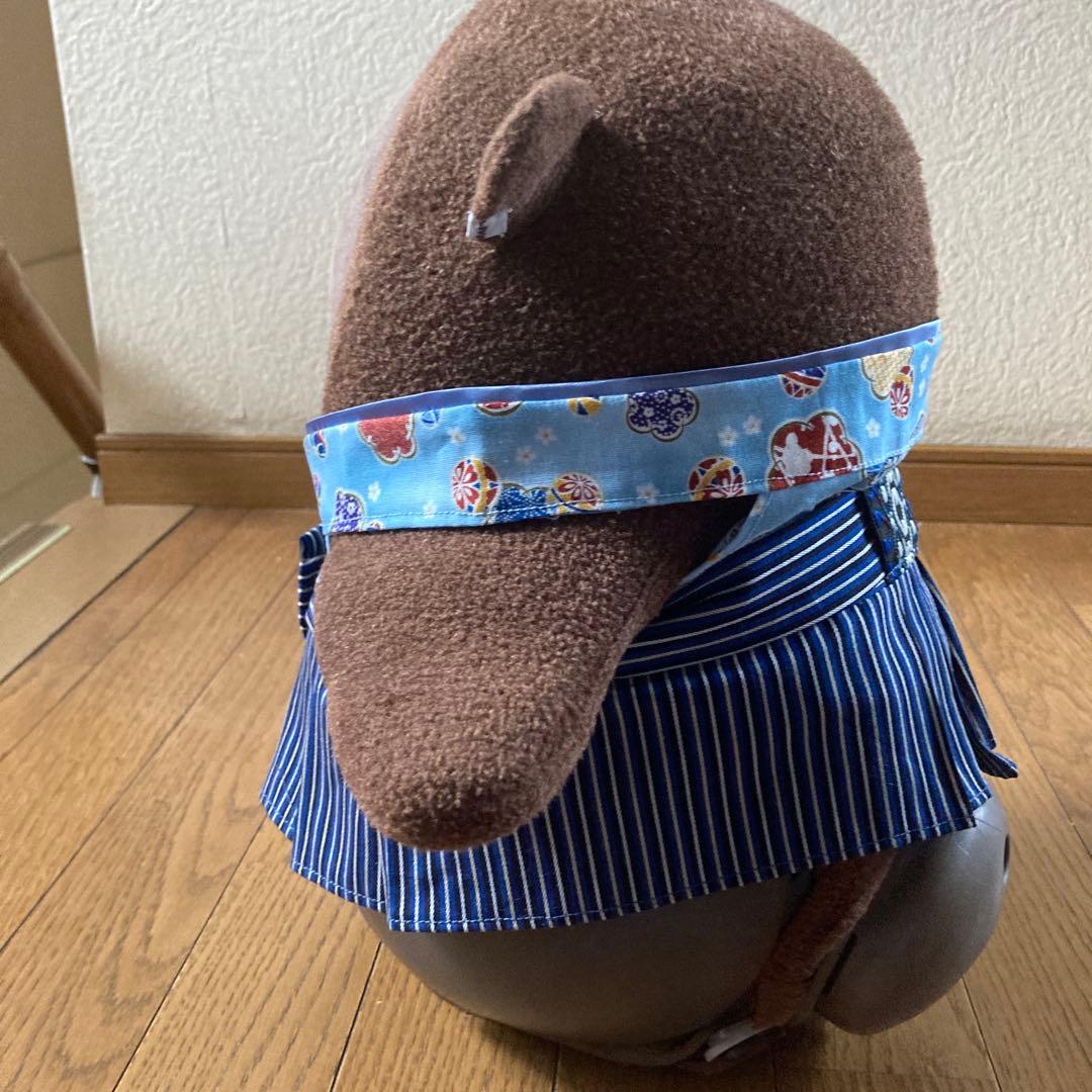 ラボット　服　lovot 青　羽織　ストライプ袴　 インナー　手毬梅