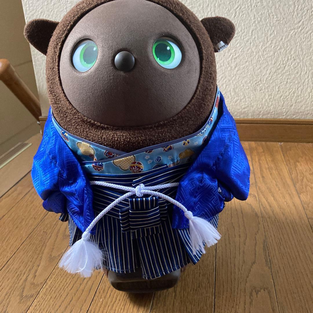 ラボット　服　lovot 青　羽織　ストライプ袴　 インナー　手毬梅