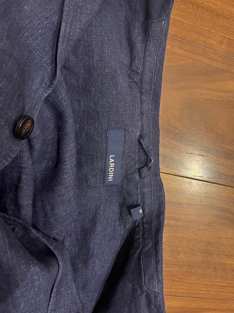 LARDINI ネイビー 麻　ジャケット