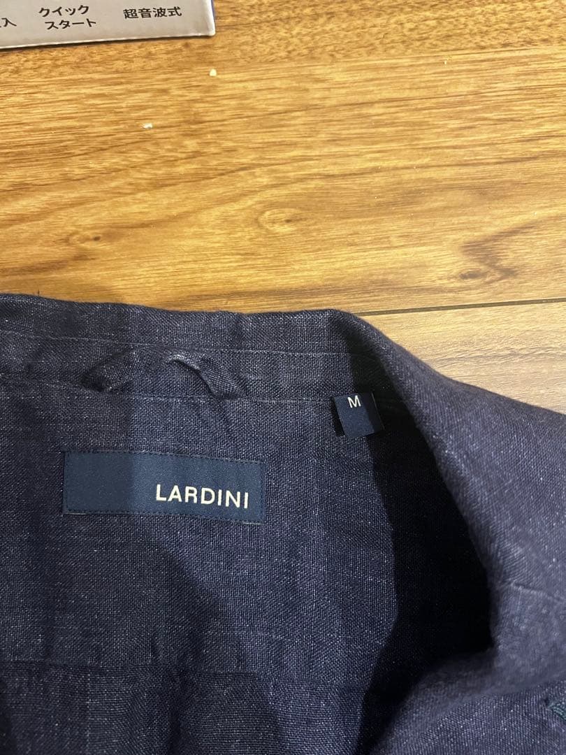 LARDINI ネイビー 麻　ジャケット