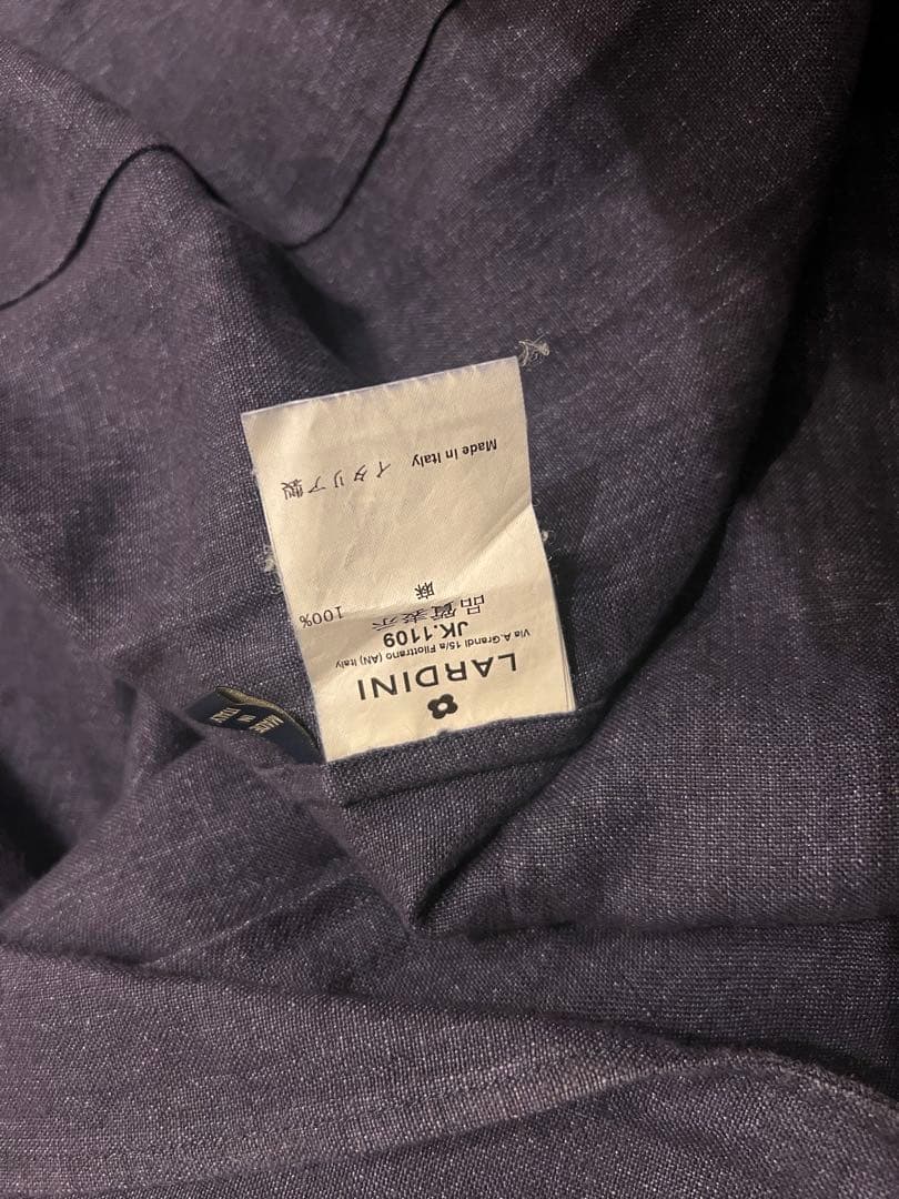 LARDINI ネイビー 麻　ジャケット