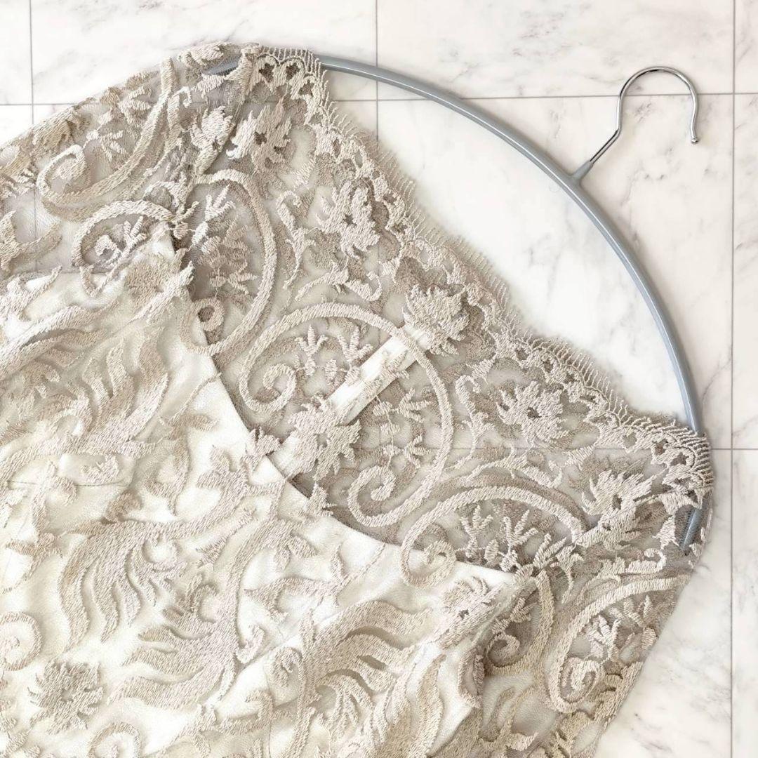 TADASHI SHOJI 総レース ティアード マキシ丈 ロング ドレス