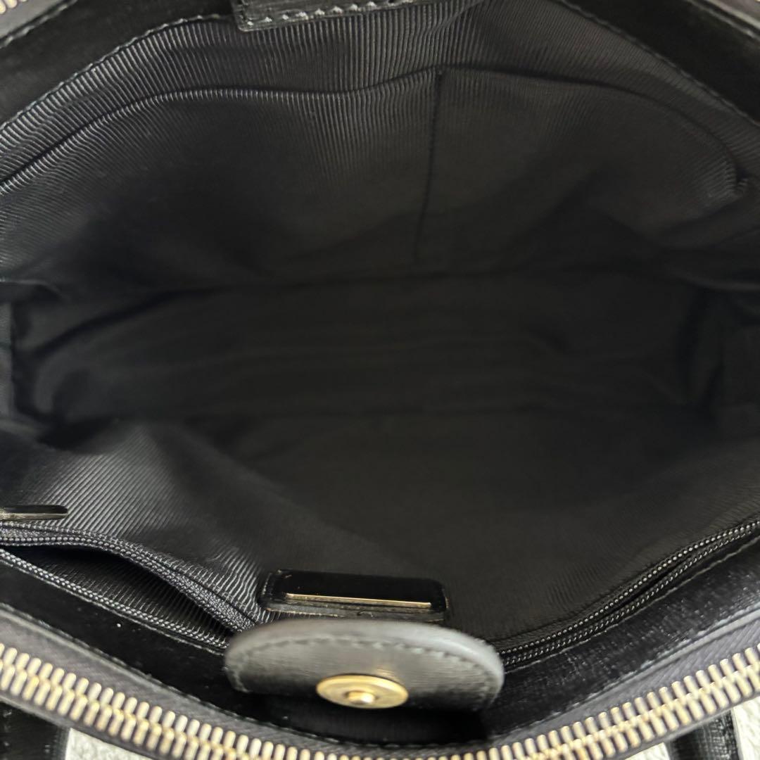 美品 FURLA フルラ LOTUS ロータス トートバッグ ブラック 黒 鞄
