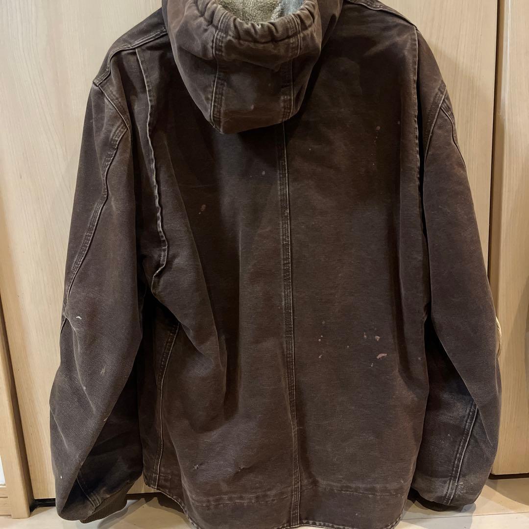 5*イ様 90s カーハートCarhartt アクティブジャケットブラウン裏ボア