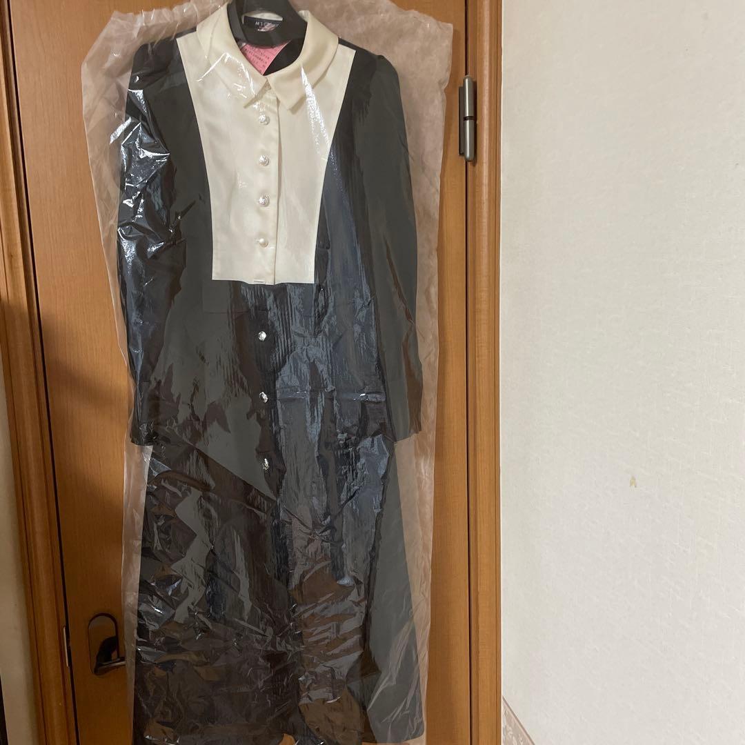 専用出品です。ブラックホワイト リボン付きワンピース